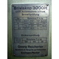 Hardness tester REICHERTER, type BRIVISKOP 3000 H 